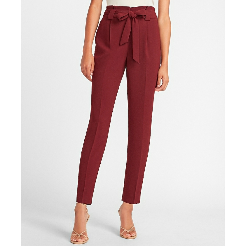 Express High Waist Tie Pants